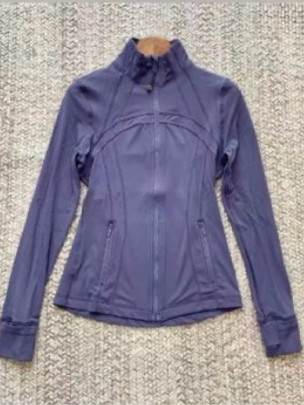 Lululemon Define Jacket Nulu Nightfall Purple Zip Thumbholes Size 6 - Picture 2 of 5
